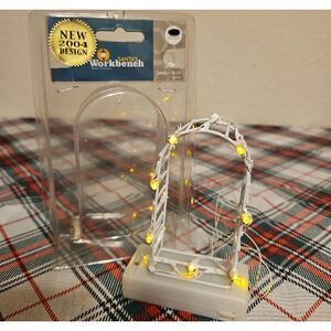 Santa's Workbench Lighted Holiday Arch Village Accessory